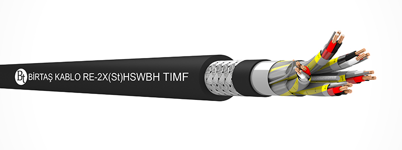 RE-2X(St)HSWBH TIMF  90°C  /  500 V (~RE-2X(St)HQH TIMF) Cu/XLPE/ISCR/OSCR-LSZH/LSZH/7DW